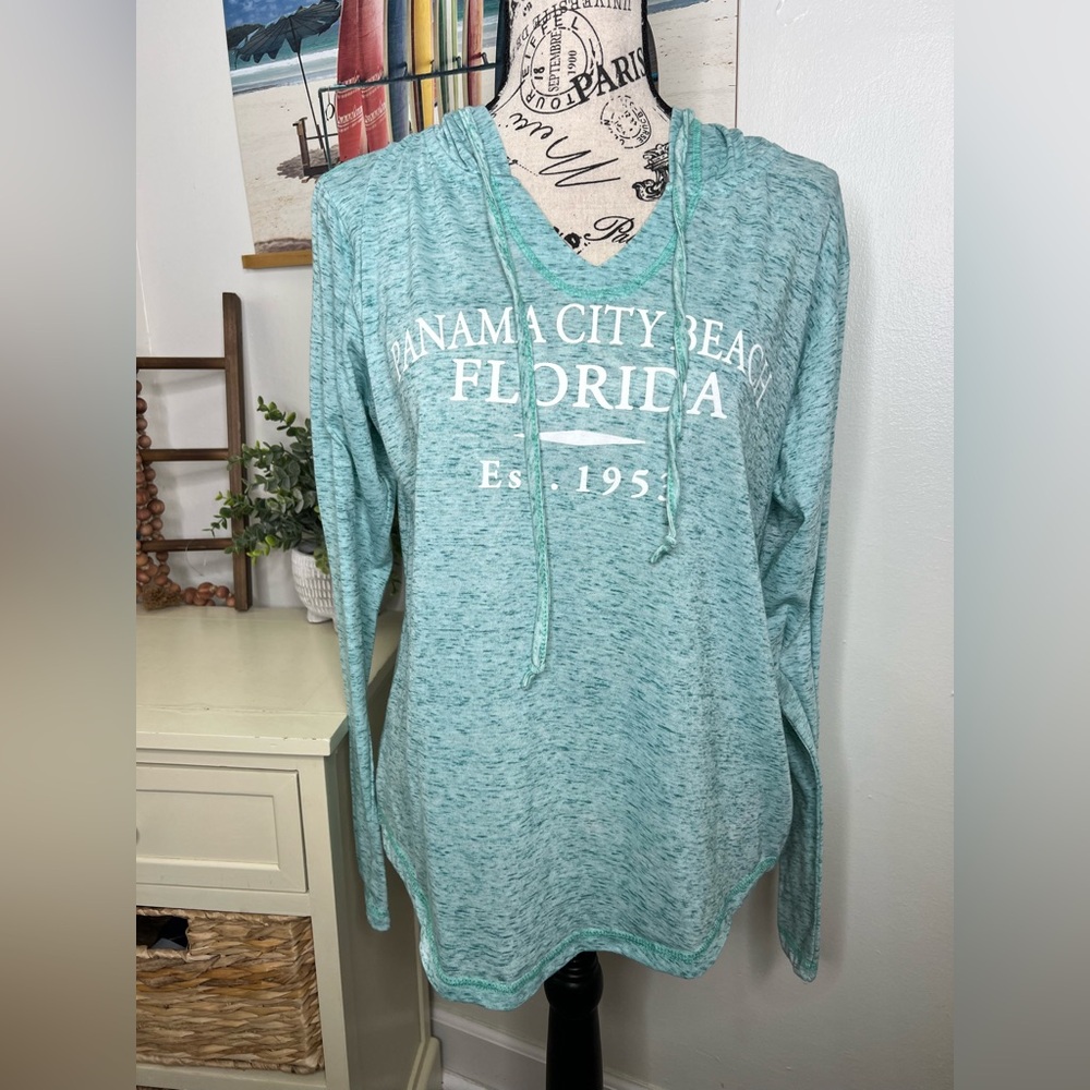 Alvins Island Panama City Beach Florida Long Sleeve Hoodie Tee